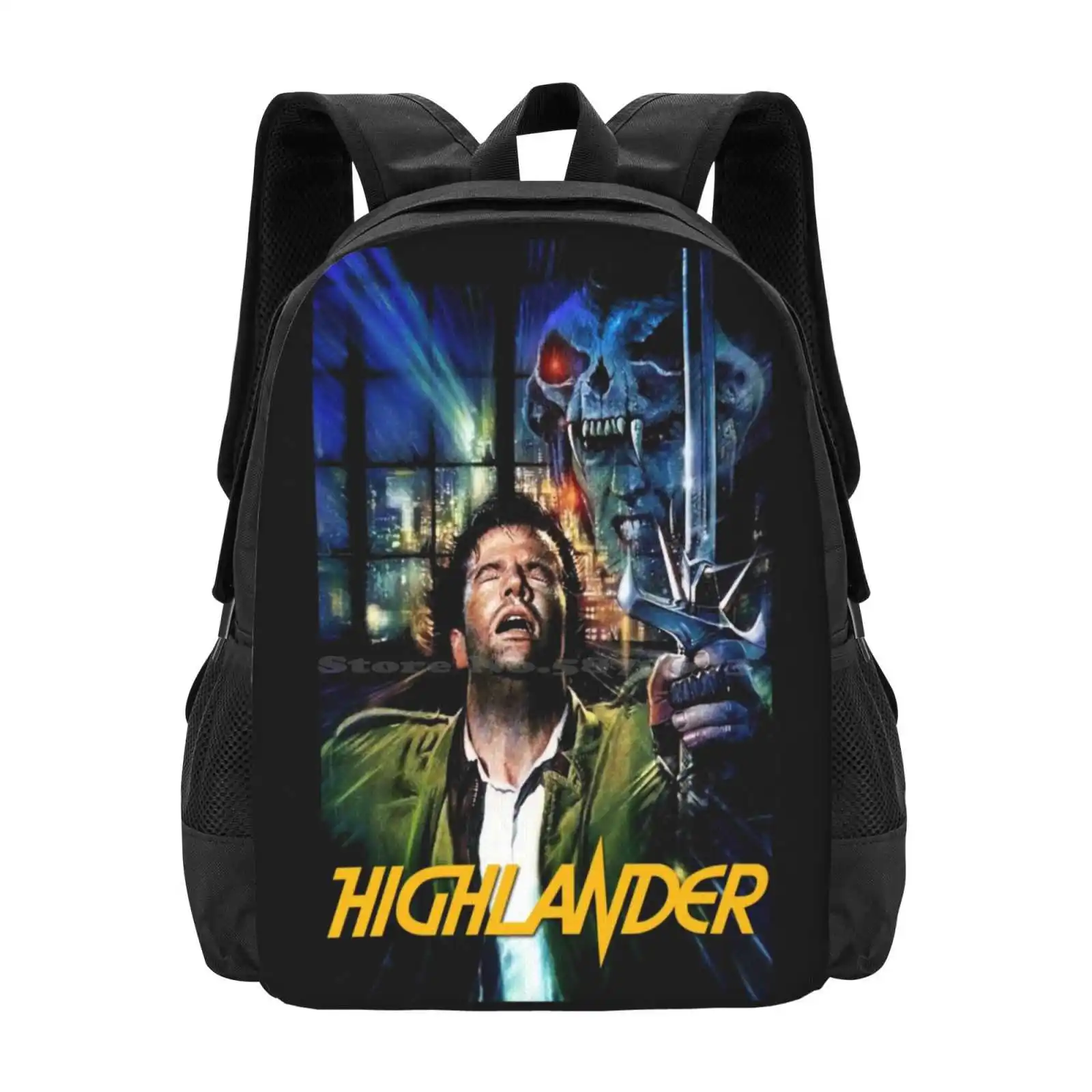 Mochila Rainha Highlander, Obra de Cartaz Original, Design de Moda, Viagem Laptop, Bolsa Escolar, 1985