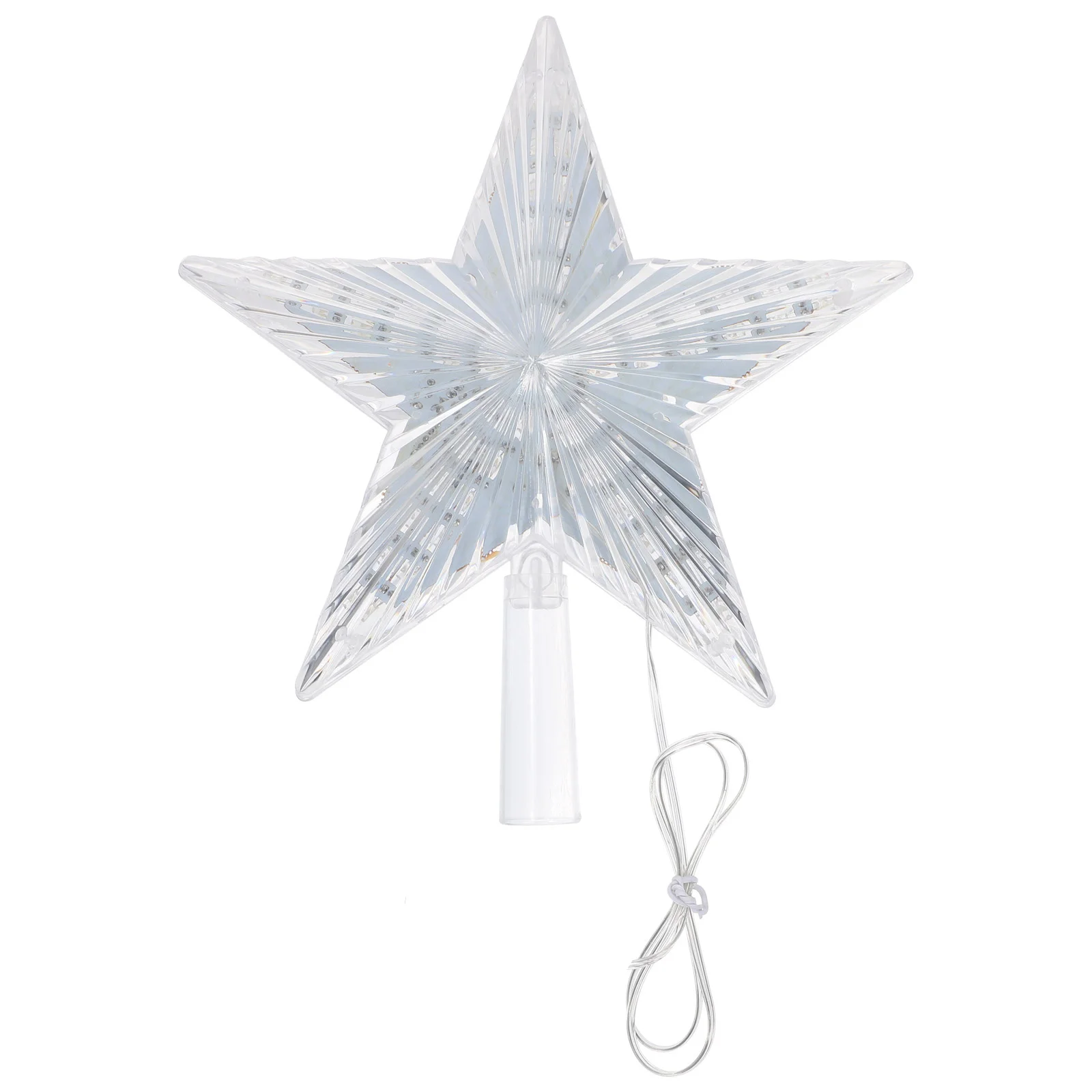 

1Pcs Five-Pointed Star Light Xmas Tree Topper Decor Color Changing Night Lamp Xmas Tree Ornament Lamp Decor Party Supply