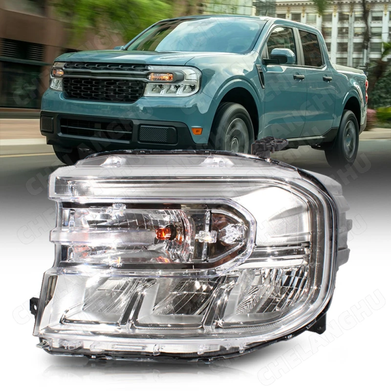 

1Pc Left Side LED Front Headlight Lamp For Ford Maverick 2023 2024 Halogen Turn light LED Low And High Beams NZ6Z13008C White