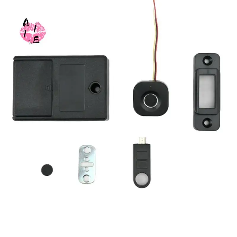 A11E-Biometric Fingerprint Lock Black Keyless Cabinet Lock Smart Drawer Locks Door Lock