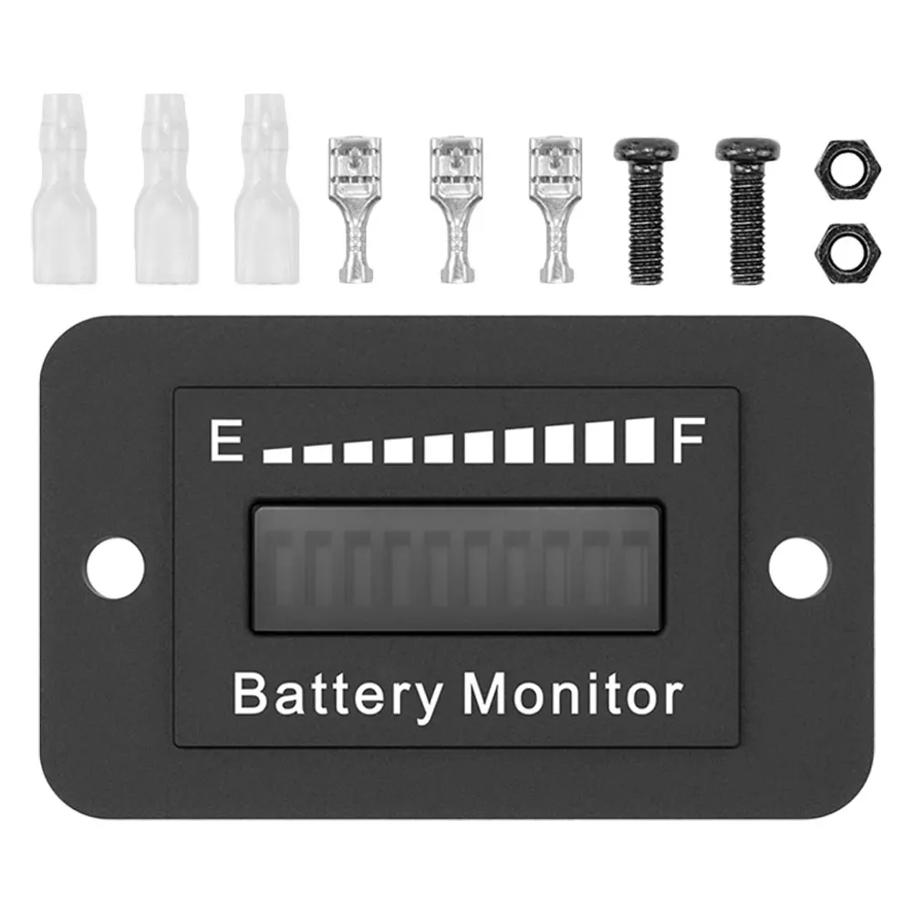 

12V-72V Voltage Display Meter for Golf Cart Forklift Car Black Gauge Device Power Indicator Supply