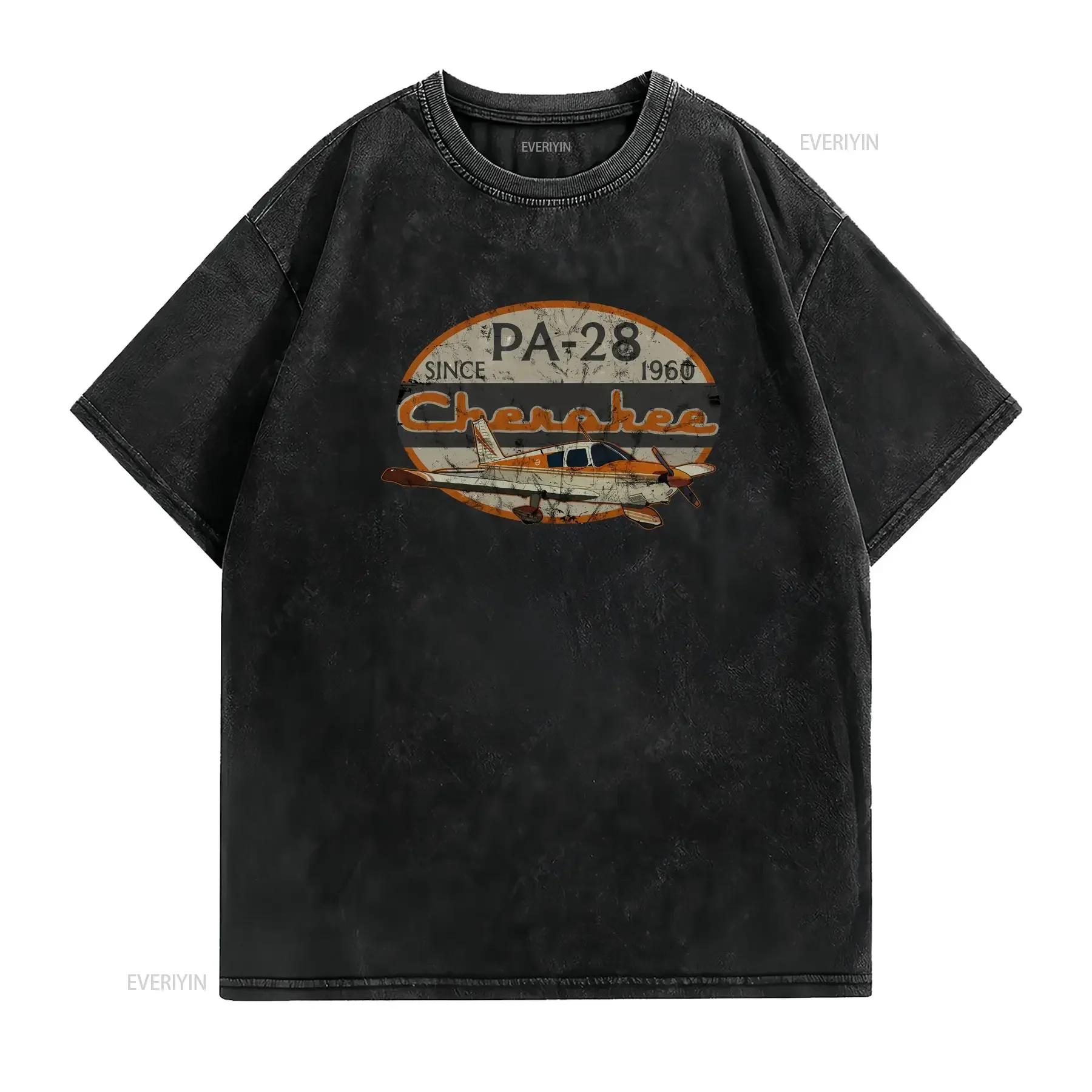 NWT PA 28 Piper Cherokeee Cars 1960 Retro Vintage T Shirt vintage Washed Casual Stylish homme Stretched Unisex Breathable