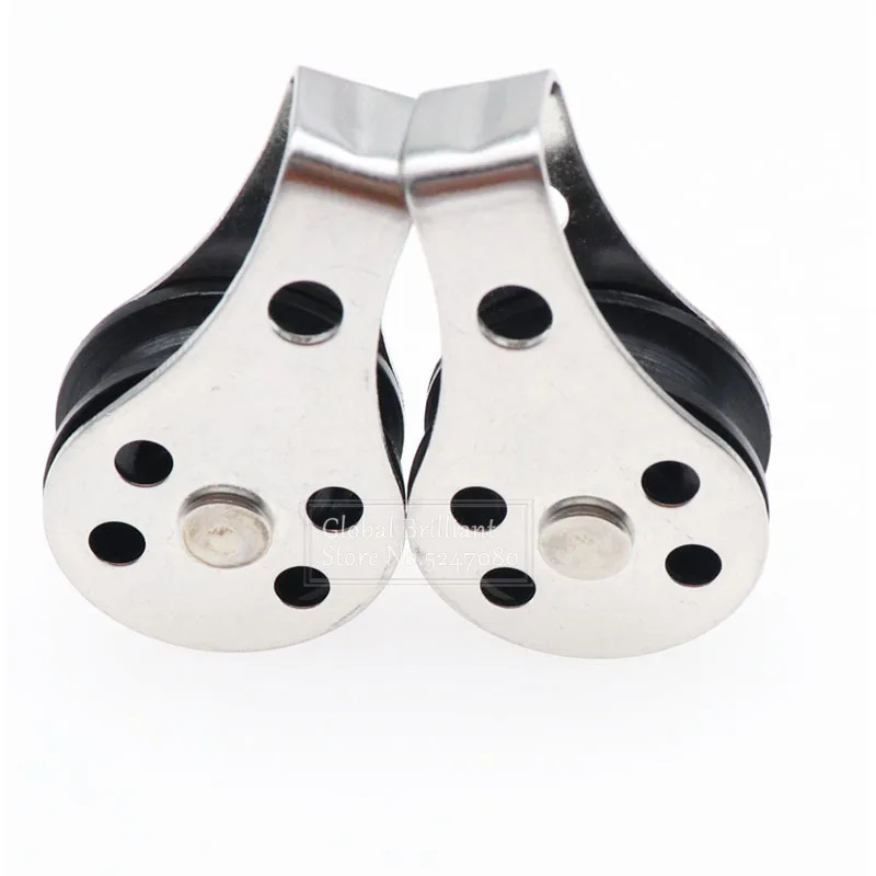 10Pcs 316 Stainless Steel Single Pulley Blocks Removable Pulley Nylon Pulley For Washing Line Sailing Boat Accessories