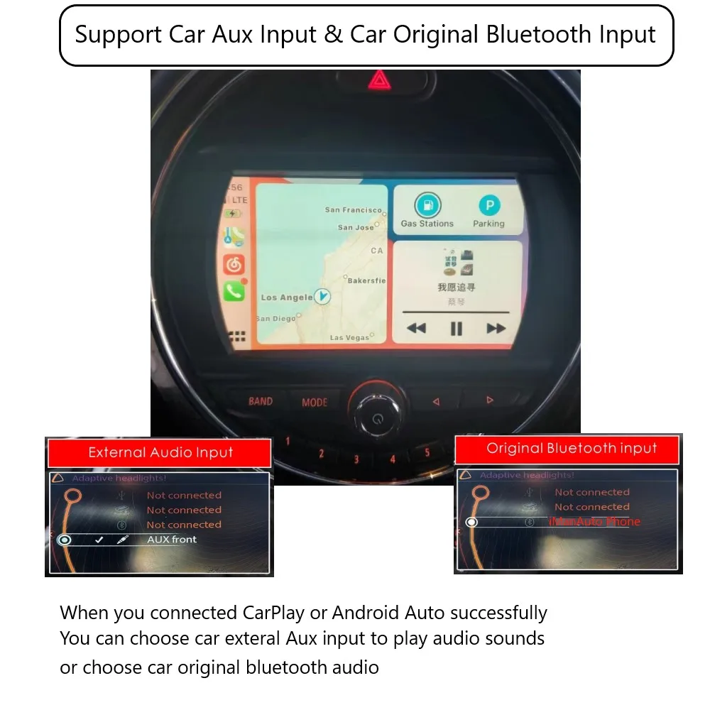 Wireless CarPlay Android Auto Interface for BMW Mini R55 R56 R57 R58 R60 R61 F54 F55 F56 Clubman Countryman Hardtop Cooper - Image 3