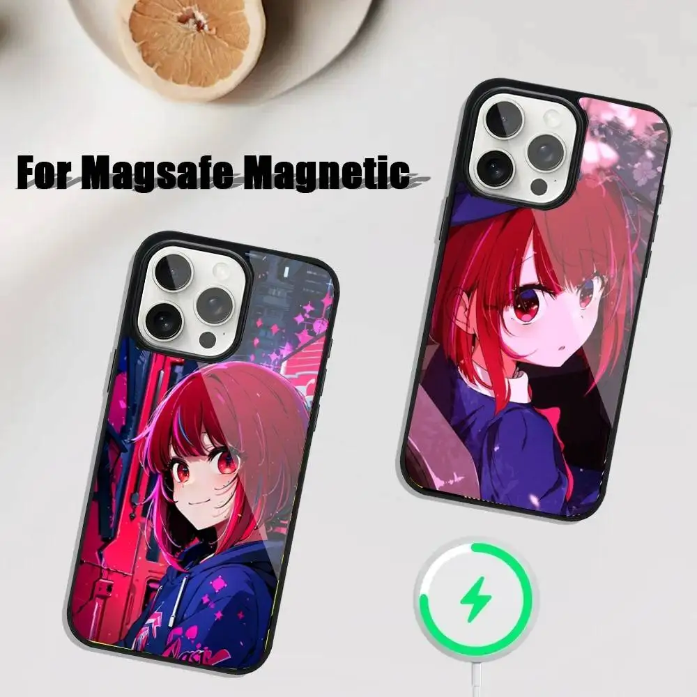

Oshi no Ko Kana Arima Phone Case For iPhone 17,16,15,14,13,12,11,Pro,Max,Plus,Mini,SE4,E Magnetic Magsafe Wireless Charging