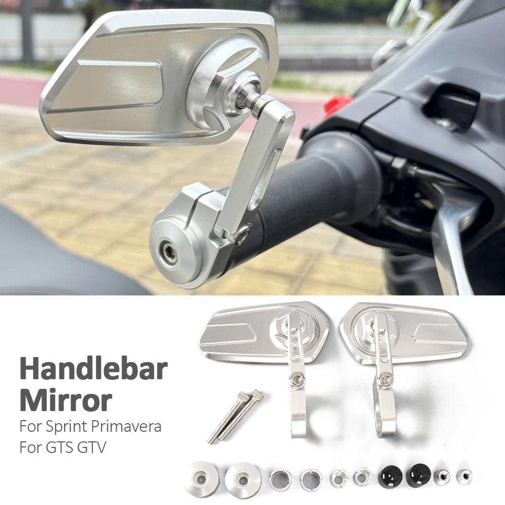 

New Motorcycle Handlebar Mirror Triangle Bar End Mirror Rearview Mirror For Vespa Sprint 150 Primavera GTS 300 GTV Accessories