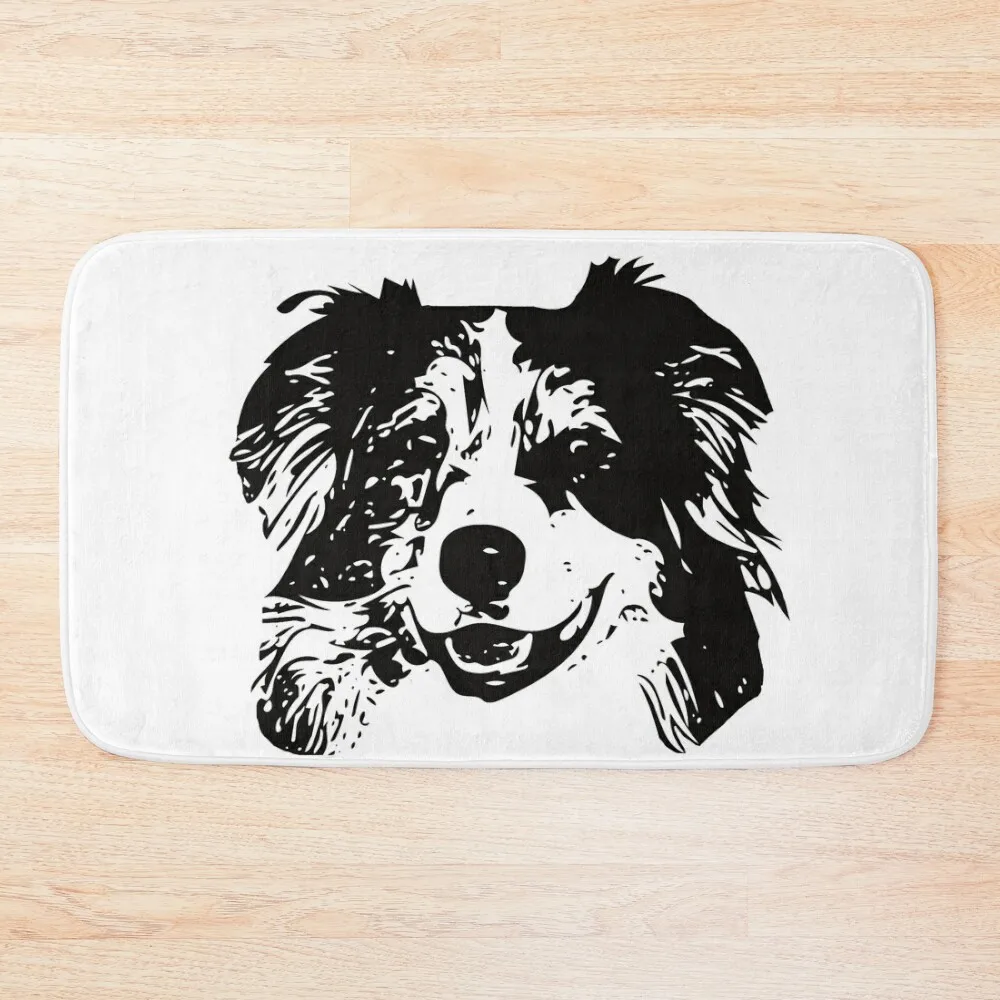 

Australian Shepherd Dog - Aussie Christmas Gifts Bath Mat Carpet Bathroom Carpet Anti Slip Sets Of Bathroom Accessories Mat