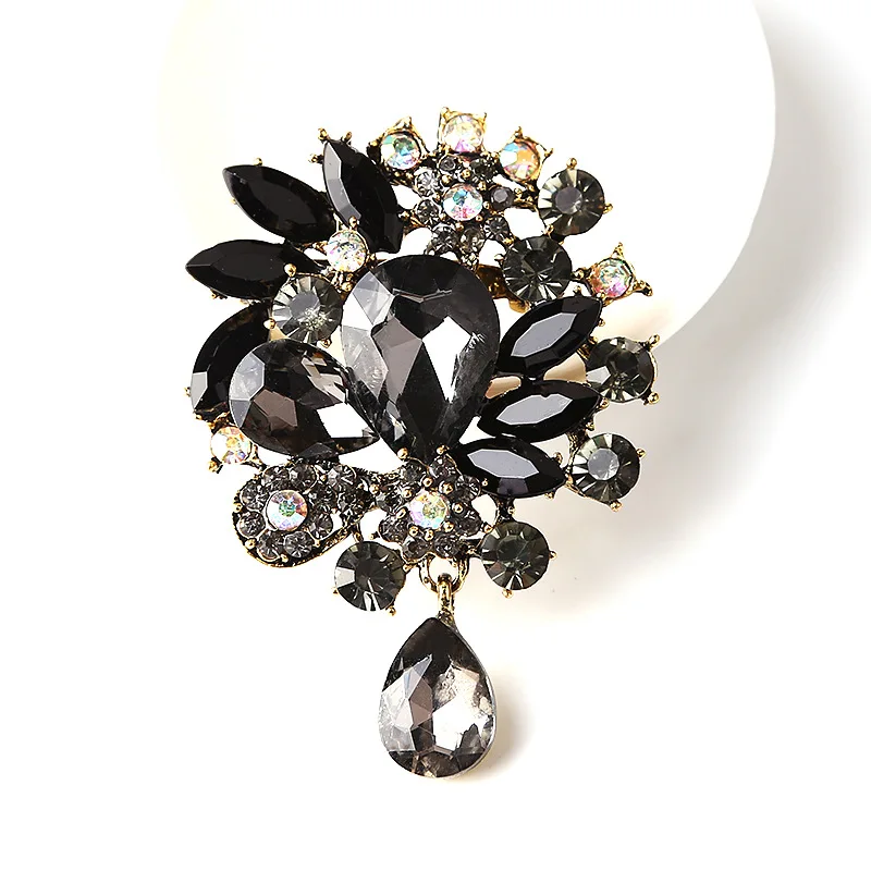 fashion creative crystal brooch women's clothing accessories pins