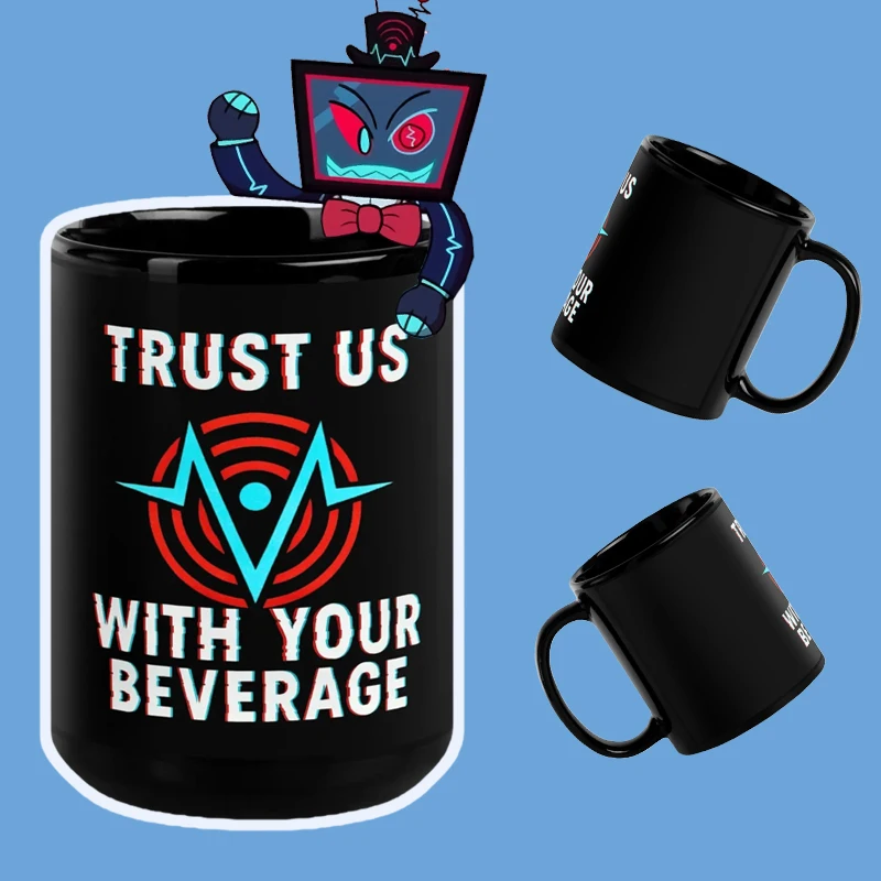 350Ml Ceramic Mug Water Cup for Hazbin Hotel Hellaverse Fan Gift Vox Pattern Printing Breakfast Milk Cup Office Coffee Cup