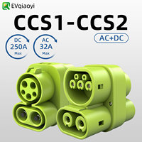 EVqiaoyi CCS1 to CCS2 EV Charger 250A 1000V DC Fast Charging Adapter from CCS1 Charger to CCS2 Car for Public Charging Stations