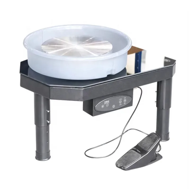 

High Quality New School Studio Electric Ceramic Clay Pottery Wheel Machine 220V Gray Essential Equipment for Art Supplies