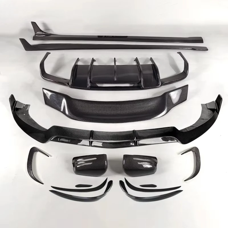 

Carbon Fiber Body Kit Front Lip Rear Lip Side Skirts Spoiler Mirror Covers for CLS Sport Edition W218 LCI 2014-2017