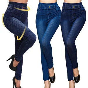 Leggings Stretch Jeans für Frauen, Faux -Jeans, Shorts, verschiedene Größen, schlank, Mode, Sommer 10 Elastan -Hosen für Frauen der Frauen - №3