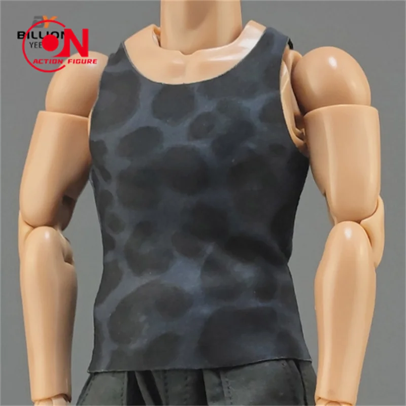 1/6 مقياس الذكور الجندي متعددة تي شيرت ملون سترة بلا أكمام ملابس رياضية لشخصية العمل 12 بوصة جسم عضلي قوي #6
