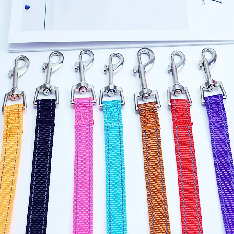 Dog Leash Reflective Dogs Chain 120cm Nylon Rope Leash for Dog Walking Anti-lost Pet Chain Comfortable Handle Dogs Leashes Ropes