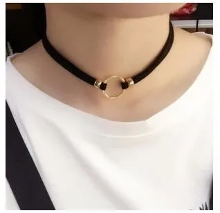 Новая женщина 2024 (круглый) Harajuku кружевное ожерелье шейная цепочка ожерелье воротник женская цепочка для свитера овальная цепочка ювелирные изделия оптом