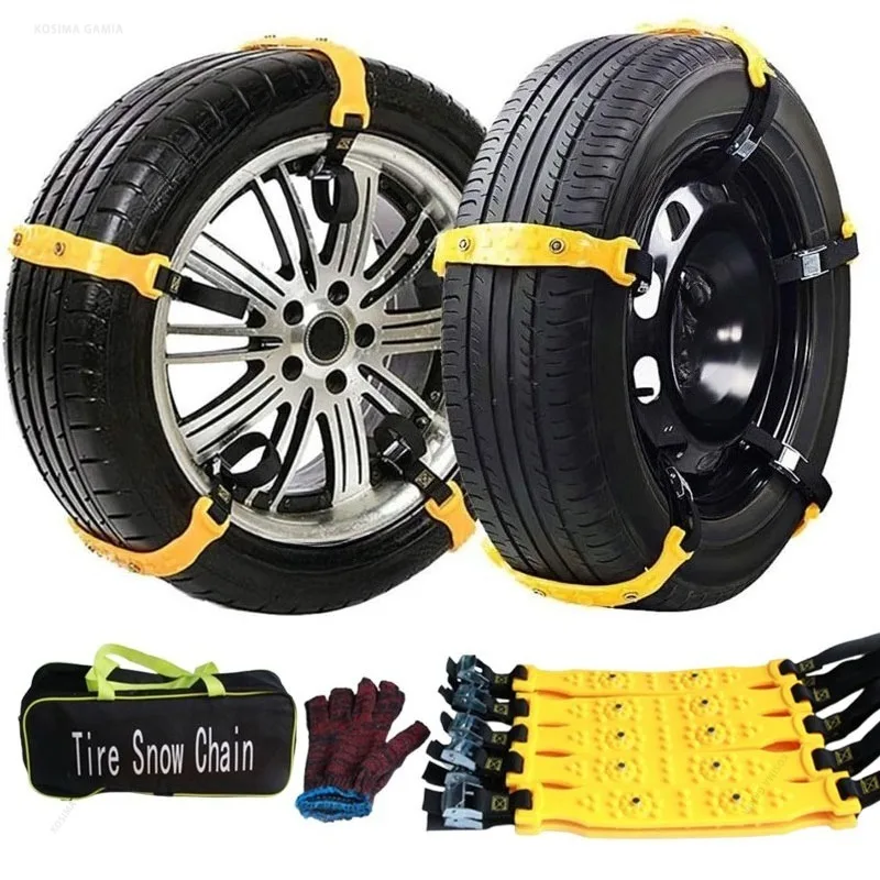 10PCS Car Snow Tire Chains Snow Chains Car Winter Wheel Chain Motorcycle Off Road Anti-skid Tire Chain Car Anti-slip Chains