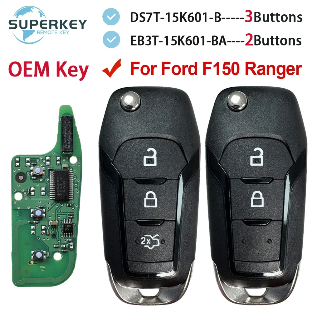 Original For Ford F150 Ranger KA+ Mondeo V Galaxy Everest Remote Car Key Flip Fob ID49 PCF7945P H1BT-15K601-BA EB3T-15K601-BA