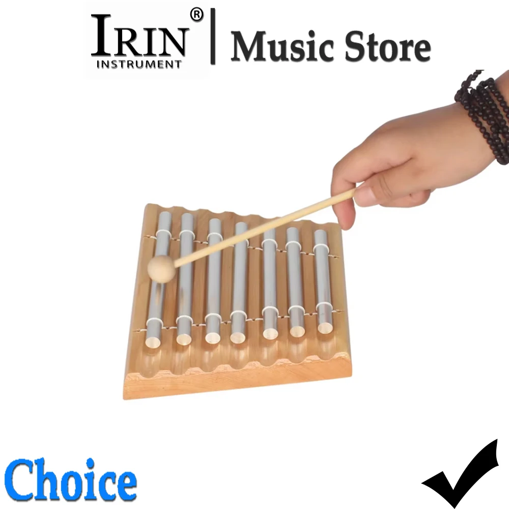 IRIN 7 Tone Wind Chimes Tabletop Meditation Parts Percussion Instrument Wind Chime Wooden Wind Bell Kids Educational Tools
