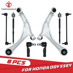 TOPICKSAP 8pcs Suspension Front Lower Control Arms Kits Tie Rod Sway Bar Links for HONDA ODYSSEY 2014 - 2017 51350TK8A10