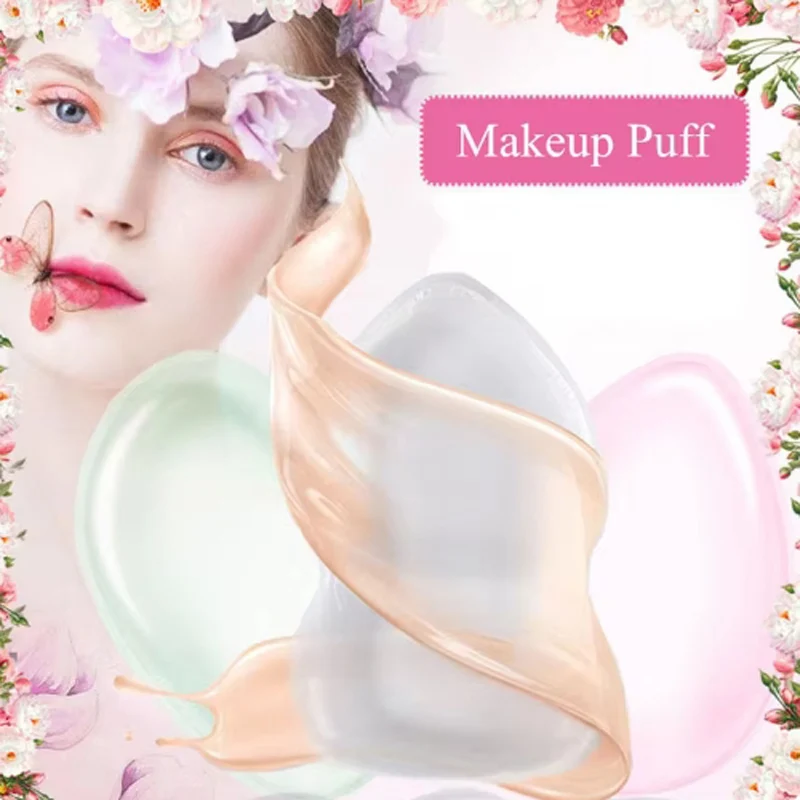 Gourd Clear Silicone Makeup Sponge BB Cream Liquid Foundation Makeup Tools Powder Puff Soft Face Concealer Highlight Applicator