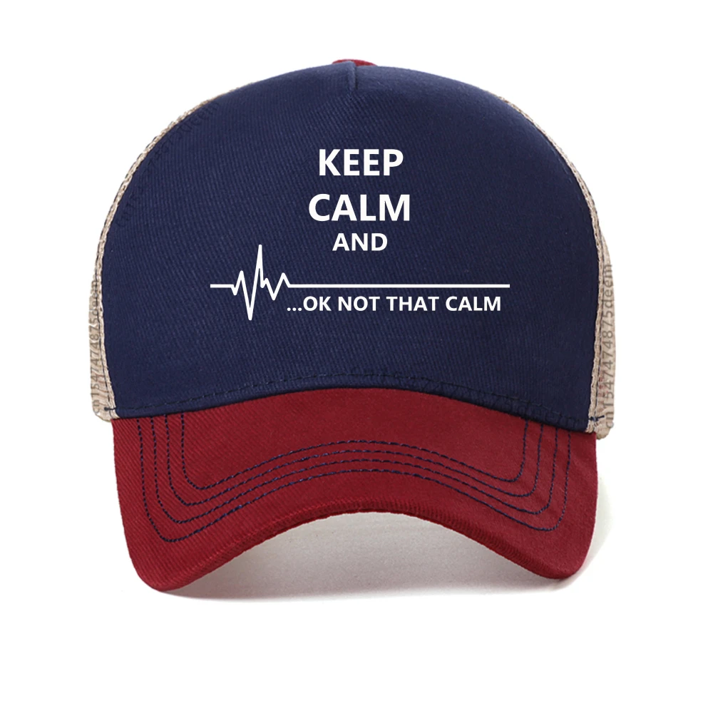 حافظ على الهدوء ولطيف ليس هذا الهدوء قبعة بيسبول للرجال الصيف الهيب هوب قبعة الشمس عادية موضة في الهواء الطلق قابل للتعديل قبعة سائق الشاحنة قابلة للتنفس #3