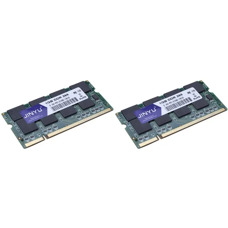 2X Jinyu Ddr 1G 266Mhz 2.5V 200Pin Ram Memory For Laptop(266Mhz)