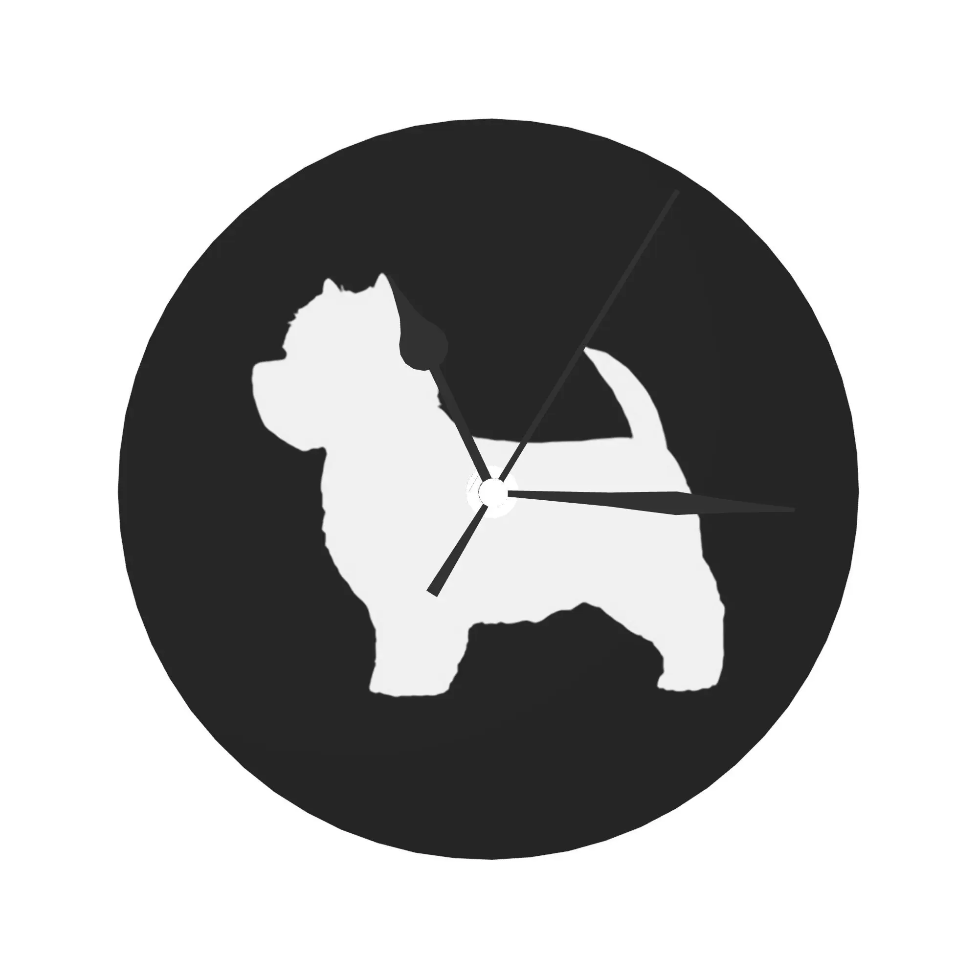 ويست هايلاند وايت جحر صورة ظلية (ق) ساعة حائط غرفة الديكور ساعة مستديرة صامتة لغرفة النوم المعيشة المطبخ المنزل #1