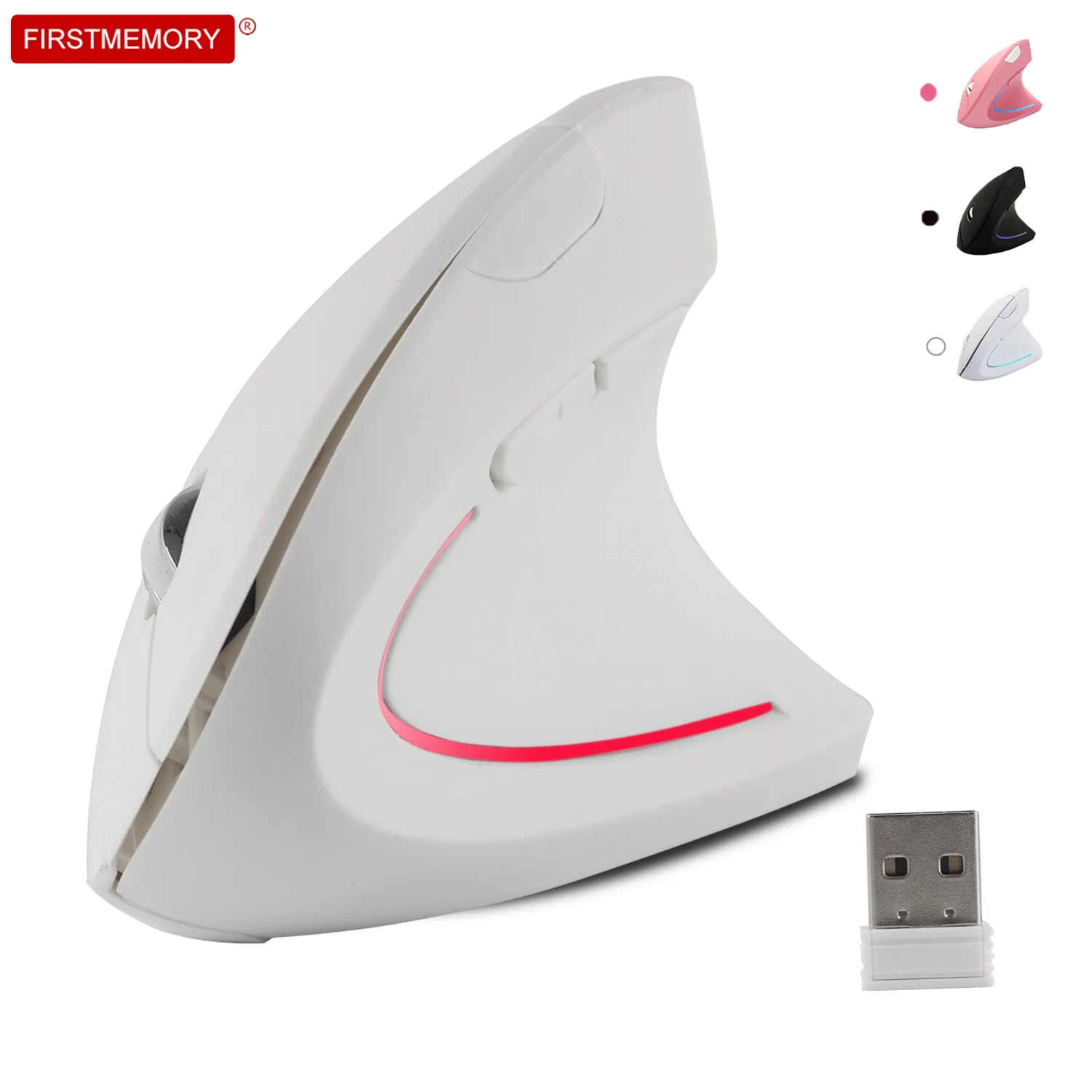 Wireless Right Hand Vertical Mouse Ergonomic Gaming Mouse 2.4G 1600 DPI USB Optical Wrist Healthy Mice Mause For PC Computer