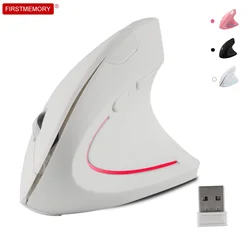 Drahtlose Rechte Hand Vertikale Maus Ergonomische Gaming Maus 2,4G 1600 DPI USB Optische Handgelenk Gesunde Mäuse Mause Für PC computer