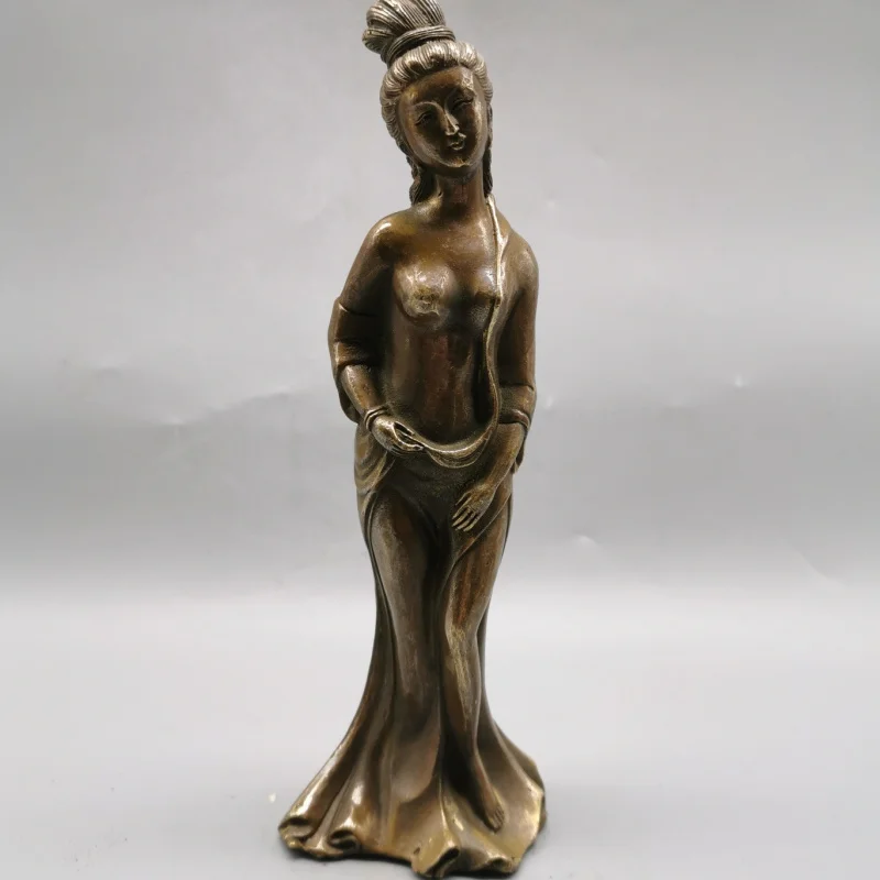 

New European-style beauty statue ornament, copper craft decoration for home entrance, decorative gift