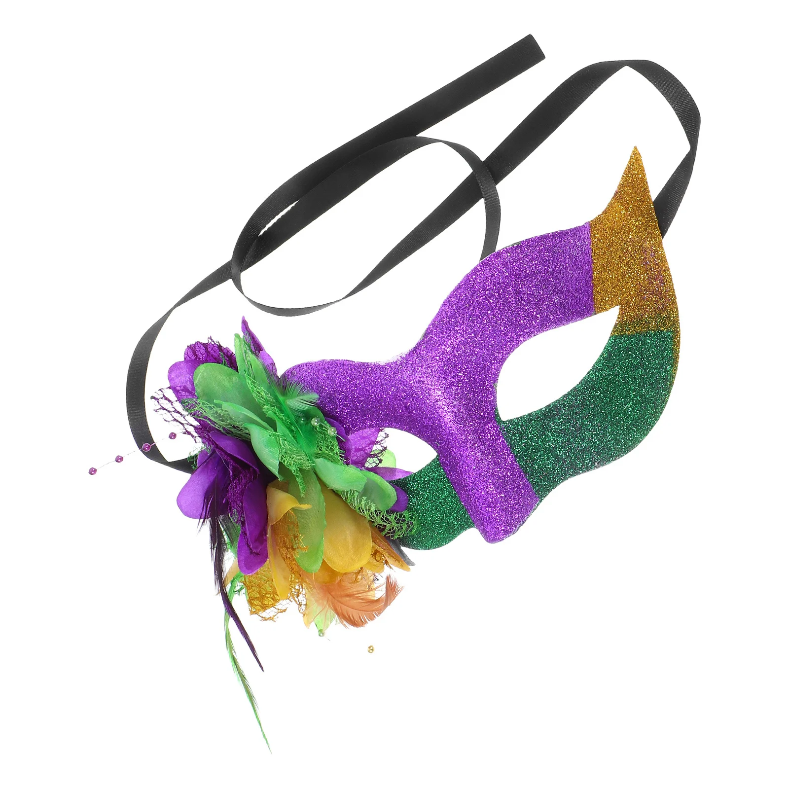 

Masquerade Mask Easter Flower Design for Irish Festival Comfortable Fit Lightweight Eye Mask for Halloween St Patricks Day Dance