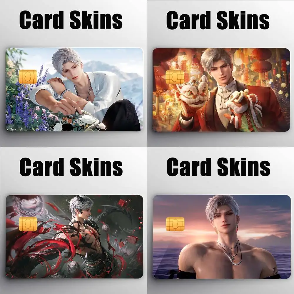 L-Love And Deep Space Sylus Credit Card Skin Stickers Matte Anti Scratch Suitable For VISA Card Bus Subway Contactless IC Cards