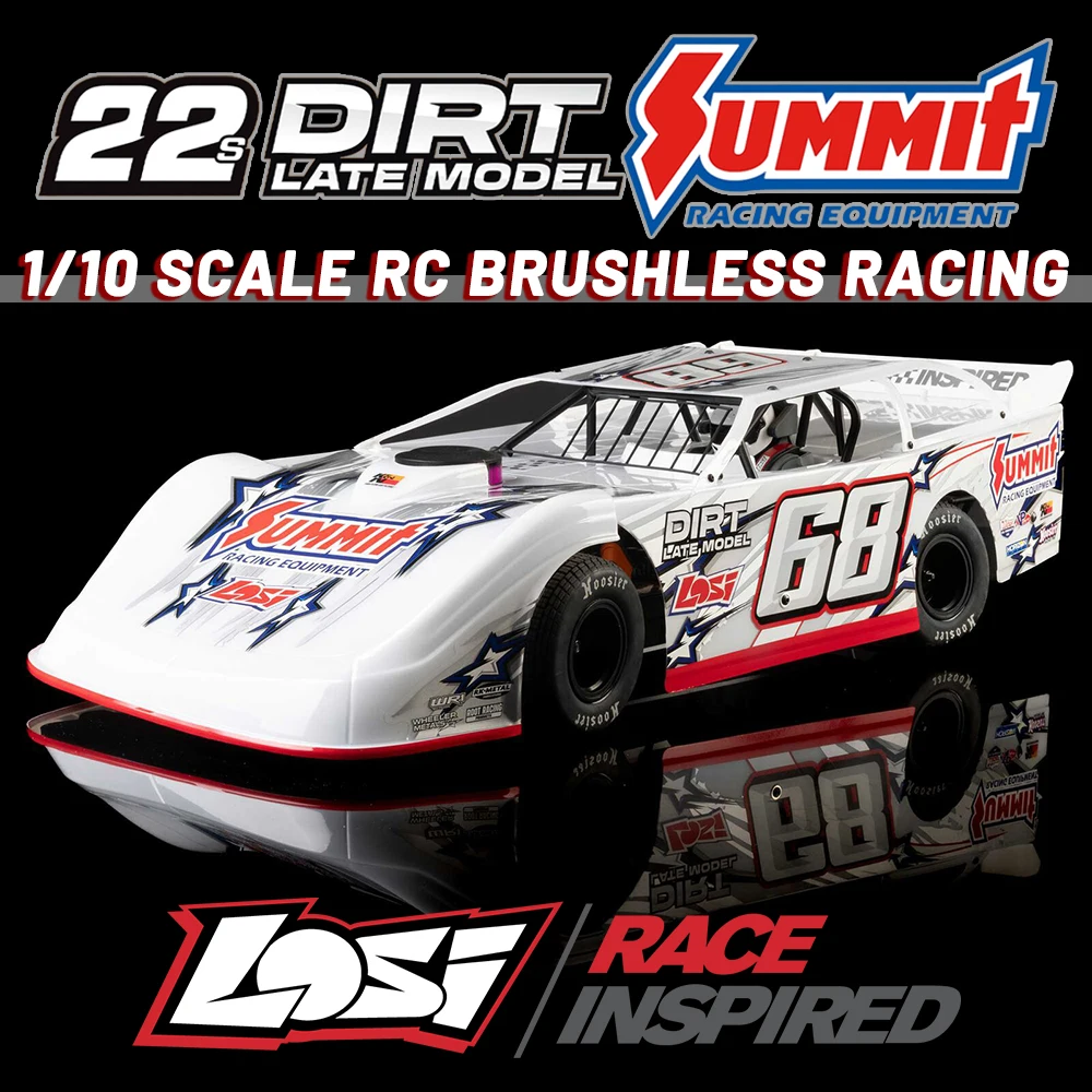 LOSI LOS-2168T1 1/10 22S 2WD Dirt Oval Late Model Summit Racing RTR 1:10 RC Electric Remote Control Model Car Adult Toys