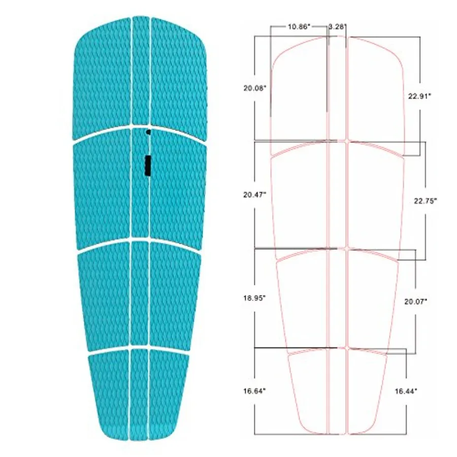 12 Pcs Surf SUP Deck Traction Pad Premium EVA with Tail Kicker 3M Adhesive for Paddleboard Longboard Surfboard////Orange