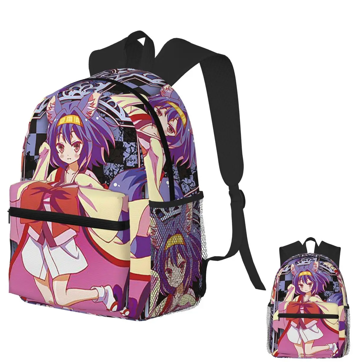 

Izuna Hatsuse Anime No Game No Life Student Backpack School Bag Hiking Travel Daypack for Men Women Fashion Bookbag Shoulder Bag