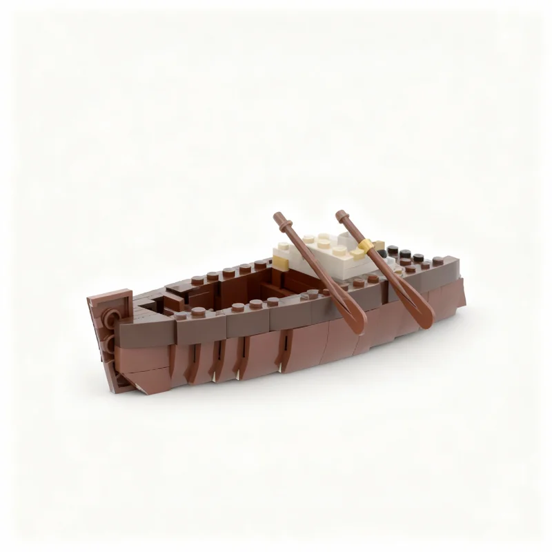 

227PCS MOC Pirate Sailing Admiral S Longboat 17TH Century Naval Crew Boat 6 Minifigs Under 2 Model Building Blocks DIY Gift Home