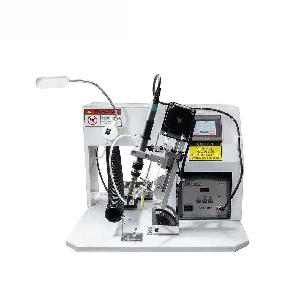 Aviation Connector Oblique Semi Automatic Soldering Machine PCB Wire Welding Finished Products USB Data Cable Soldering Machine