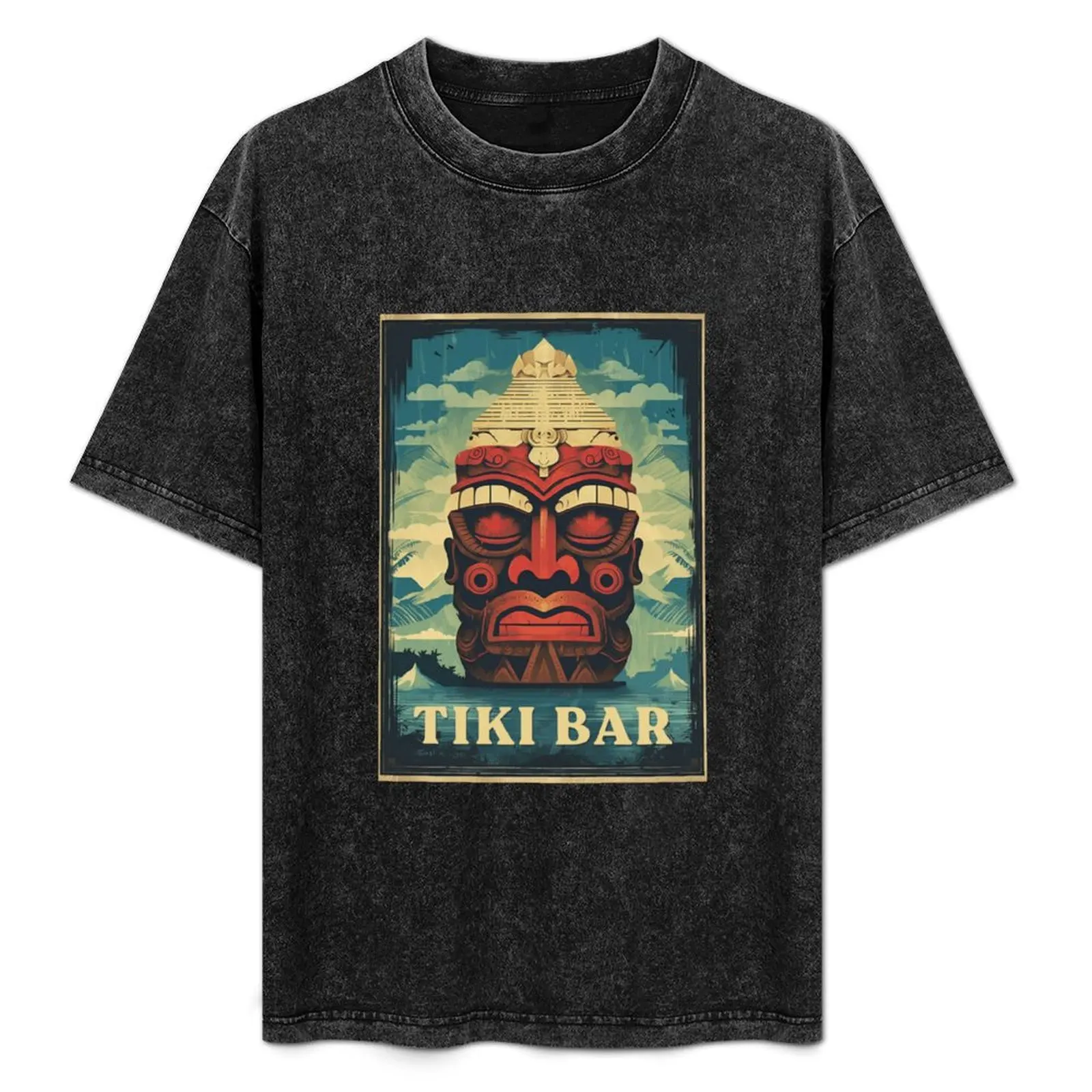 

Tiki Bar Retro Travel Style T-Shirt Summer Fashion Casual Tee Shirt