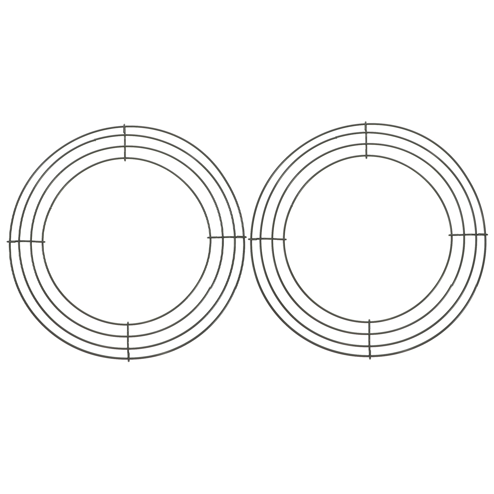 

2pcs Metal Garland Frame Greenery Wreath Base Bracket Round Wire Forms Craft Making Supplies Decor Christmas Holiday