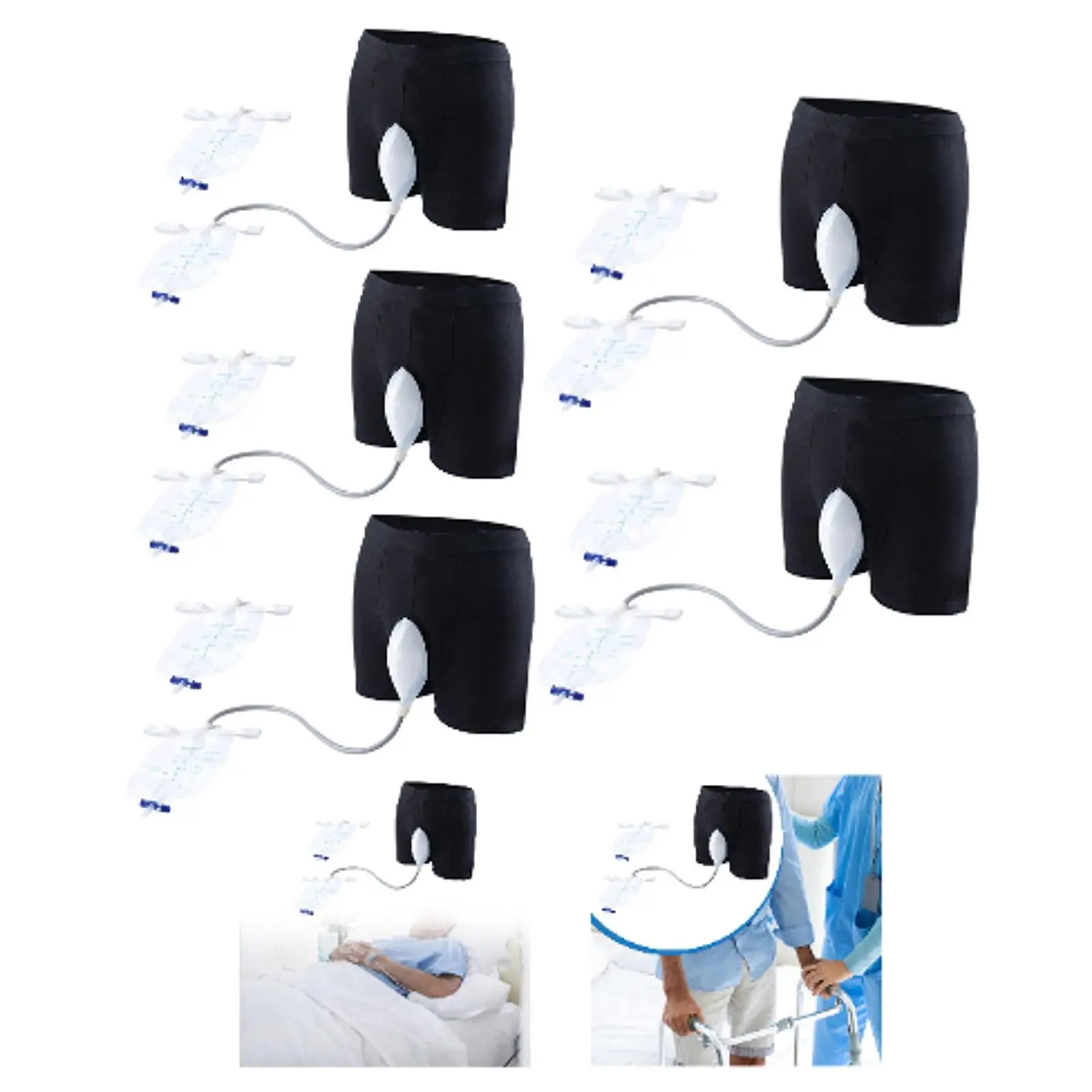 

Мужской мешок для мочи, мужской многоразовый мешок для сбора мочи, портативный носимый писсуар для кемпинга, пожилых людей, дома, путешествий, дома