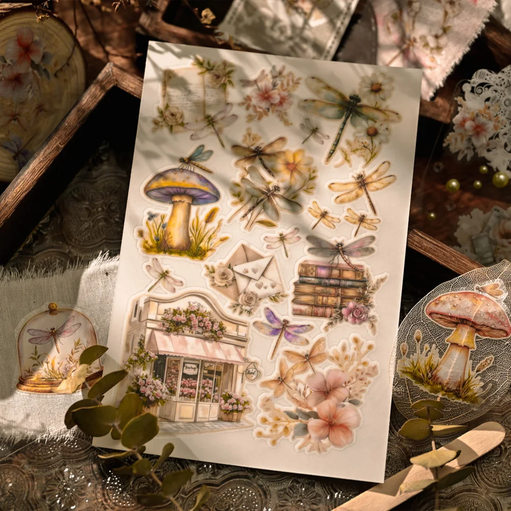 KSCRAFT Dragonfly Rub On Sticker Scrapbooking Junk Journal Crafts Transfer Stickers DIY Photo Albums Decorative