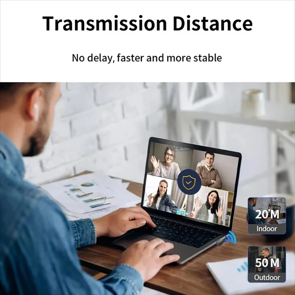 블루투스 5.3 USB 어댑터 송신기 수신기 블루투스 오디오 블루투스 동글 무선 USB 어댑터 컴퓨터 PC 노트북