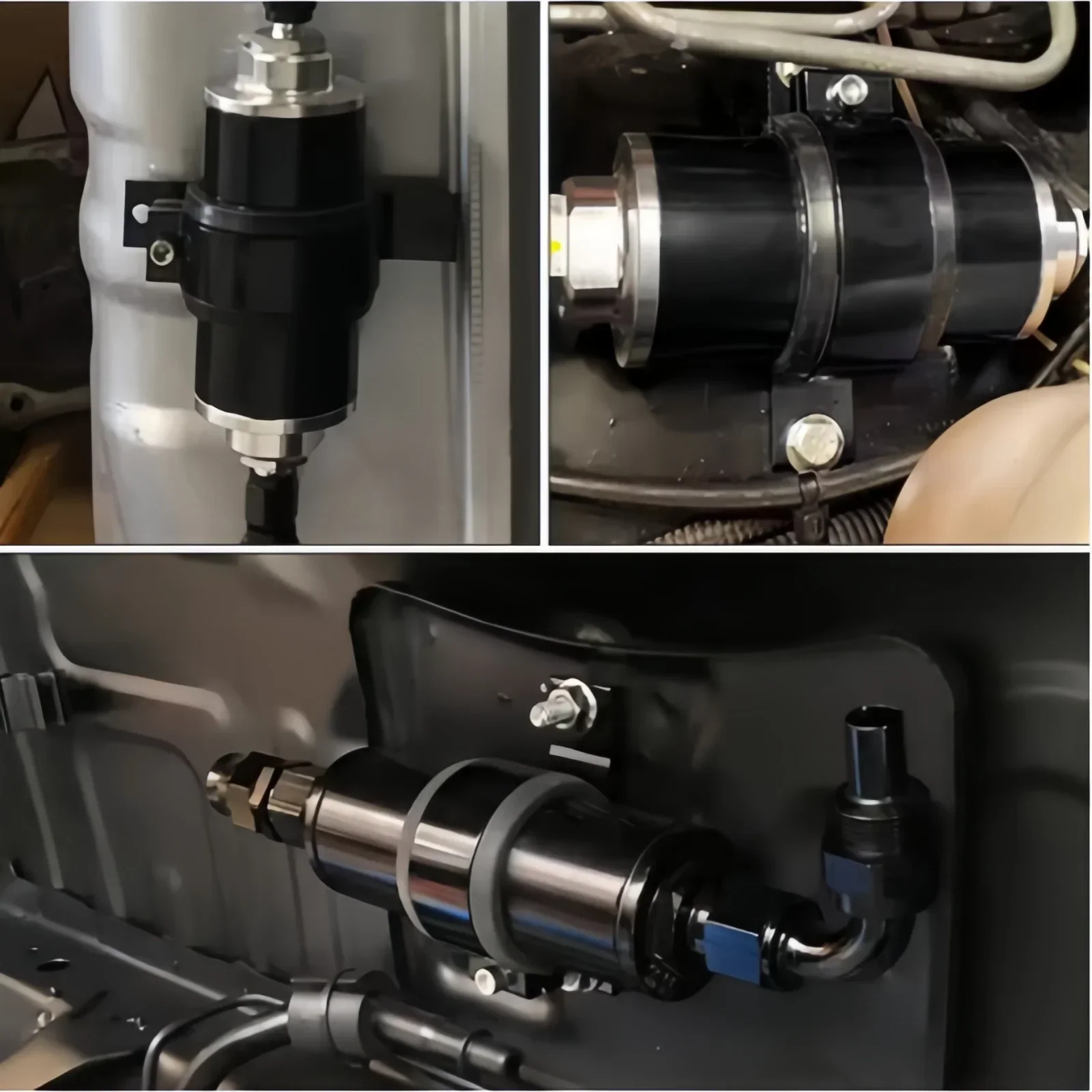 50mm Single External Oil Pump Fixing Bracket Fuel Pump Mounting Holder Filter Clamp Car Support FF-1001-50