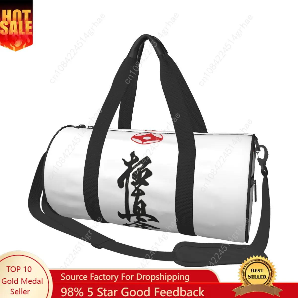 Gym Bag Kyokushin Karate Sports Bag with Shoes Men Outdoor Custom Handbag Vintage Luggage Fitness Bag