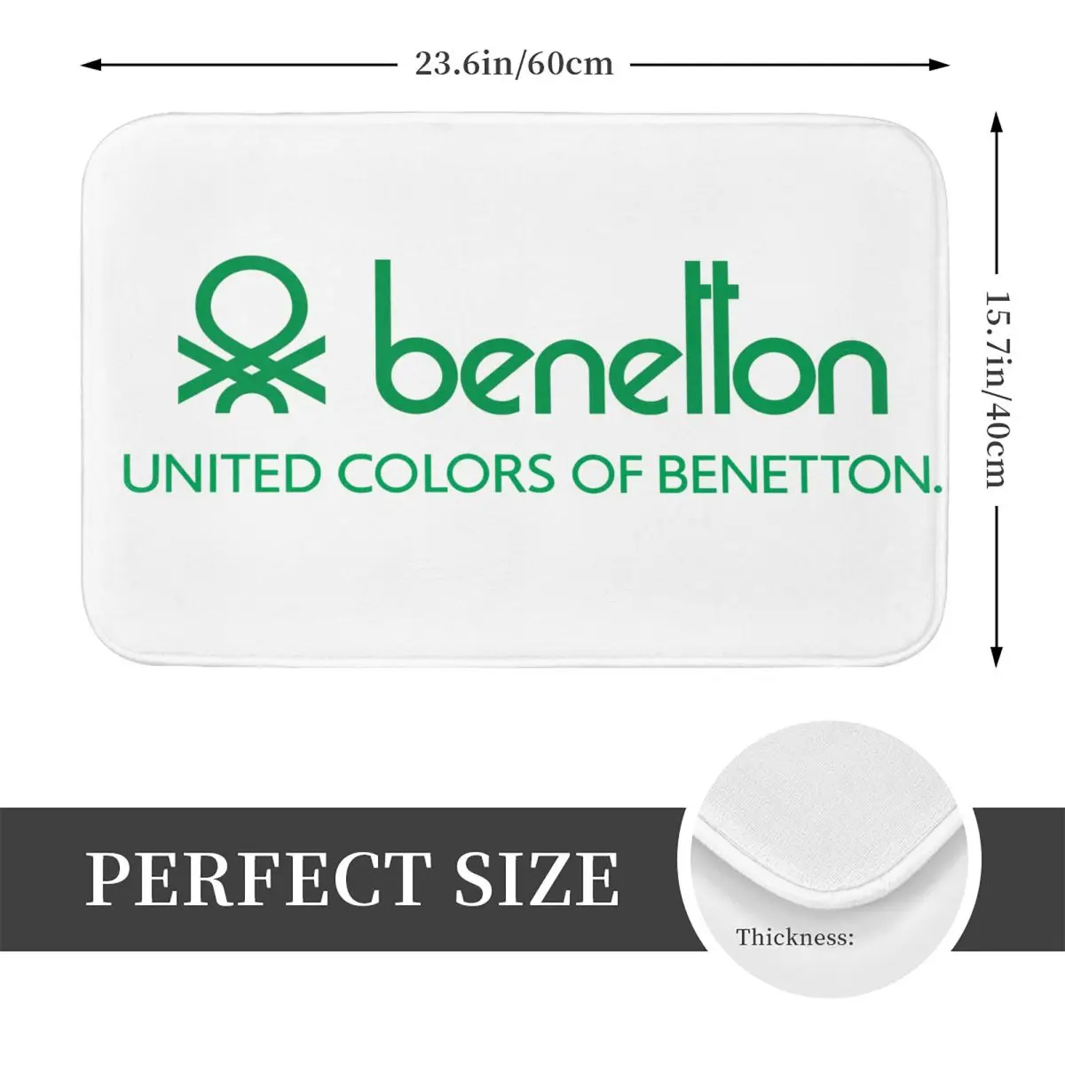 United Colors Of Benetton Anti-slip Doormat Floor Mat Absorbent Mat Carpet Rug for Kitchen Entrance Home Bathroom Footpad Mats