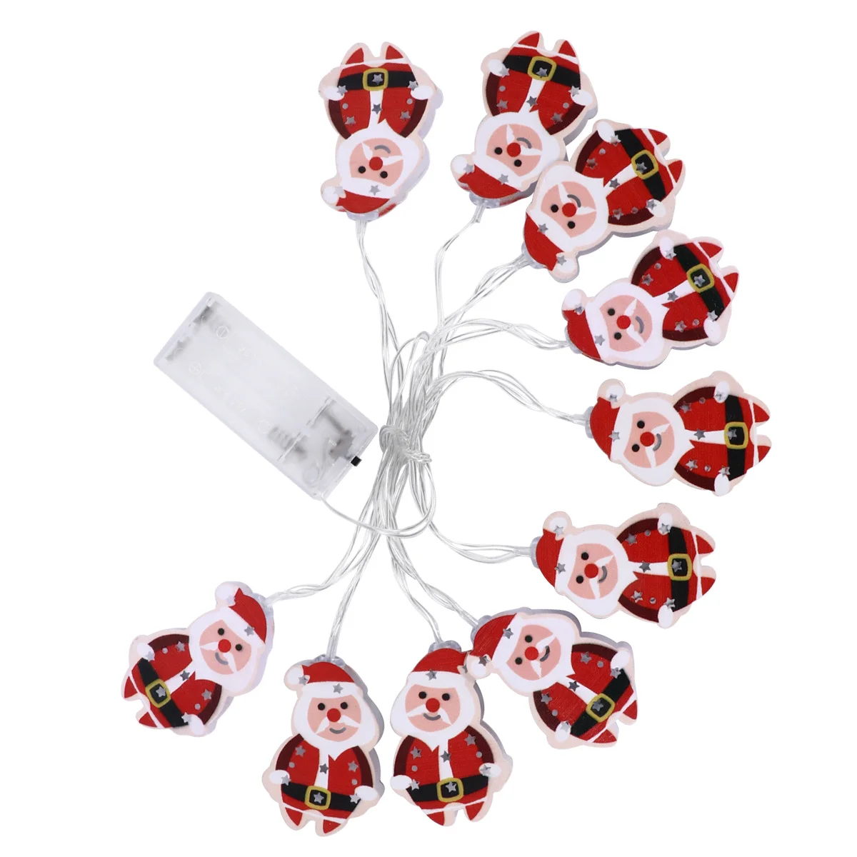 1 مجموعة LED سانتا كلوز سلسلة ضوء عيد الميلاد الدهون سانتا كلوز شكل ديكور داخلي غرفة نوم مصابيح حفلات LED سلسلة ضوء #6