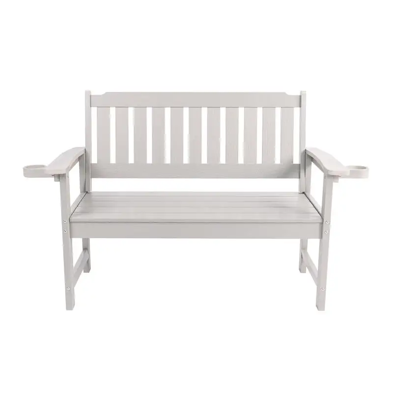 

Eco-Friendly Minimalist Light Gray Bench - Recyclable, Easy Clean, Indoor/Outdoor Use
