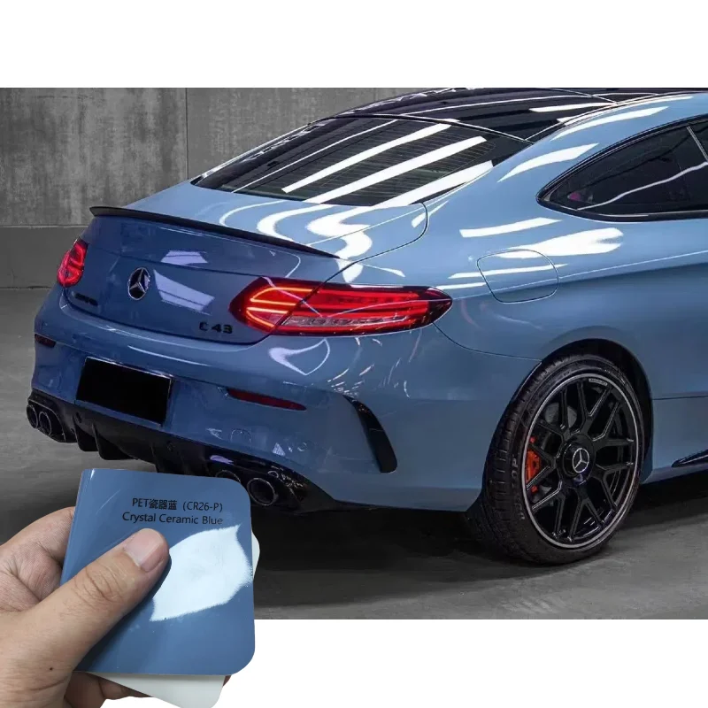 

3M PET Кристалл Керамика Синяя Автомобильная Виниловая Пленка Высокоглянцевая PPF Воздуховыпуск Неслойное Гидрофобное Металлическое Пластинчатое Зеркало Отражающее