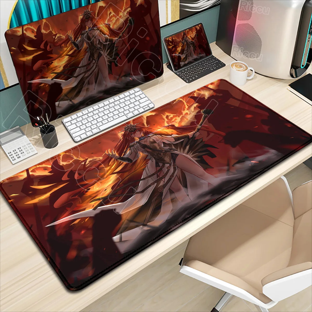 HD Printing Augusta Mousepad XXL Game Wuthering Waves Mouse Pad Gaming Laptop PC Keyboard Mat Anime Large Desk Mats Non-slip Rug - Image 3